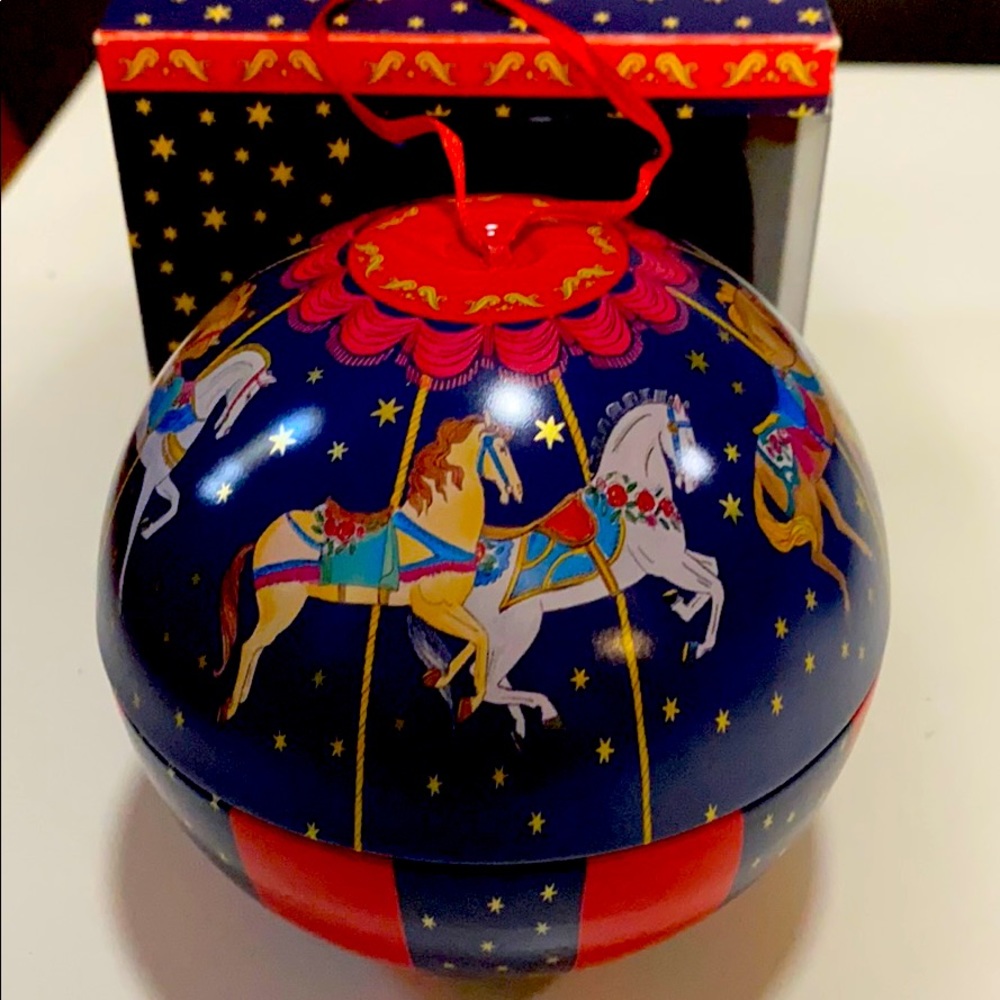 Tin Christmas ball ornament